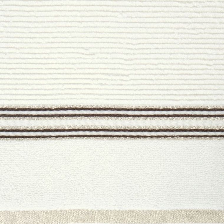Filon, ręcznik w prążki z ozdobną bordiurą przetykaną błyszczącą nicią, 50-90 cm
