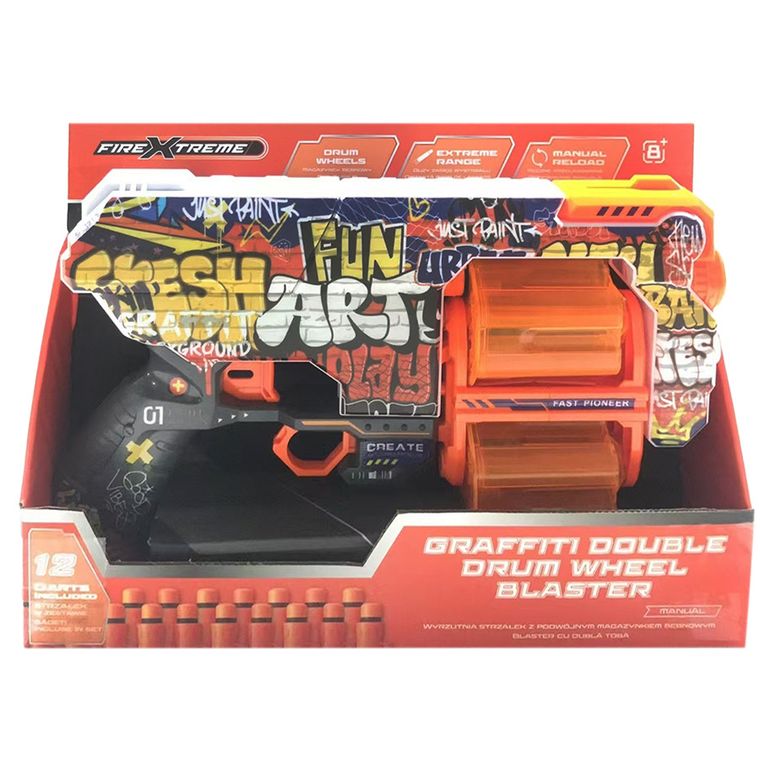 Fire Xtreme, Graffiti, wyrzutnia strzałek z podwójnym magazynkiem bębnowym