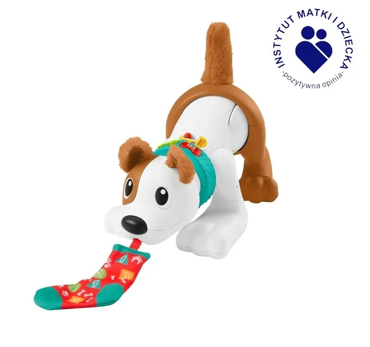 Fisher-Price, Edukacyjny piesek "Raczkuj ze mną", zabawka interaktywna