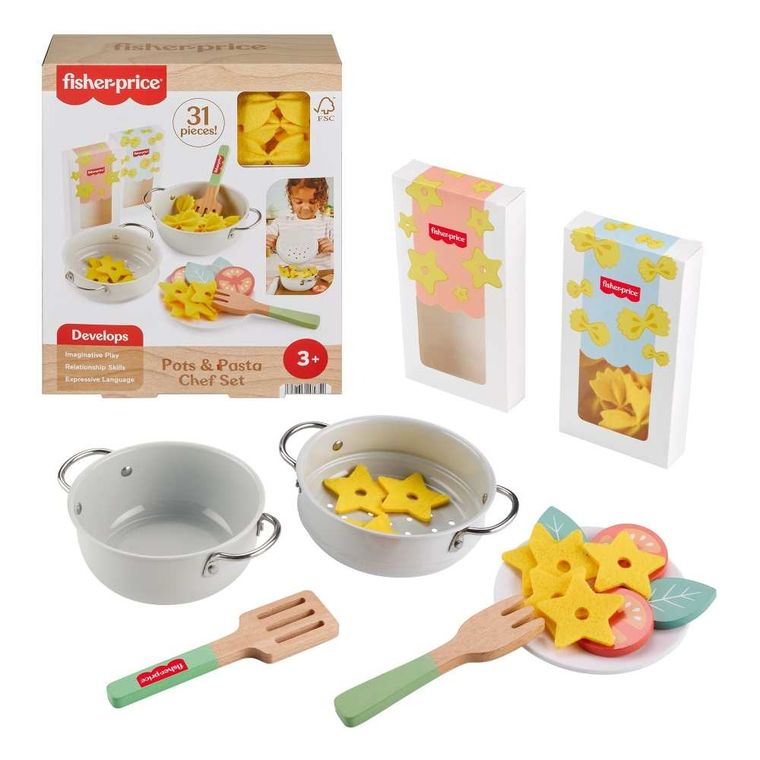 Fisher-Price, Makaron szefa kuchni, zestaw drewnianych zabawek