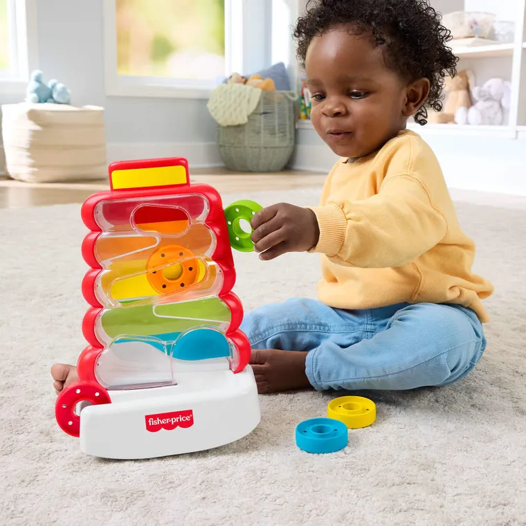 Fisher-Price, Piramidka z żetonami do wrzucania, zabawka edukacyjna