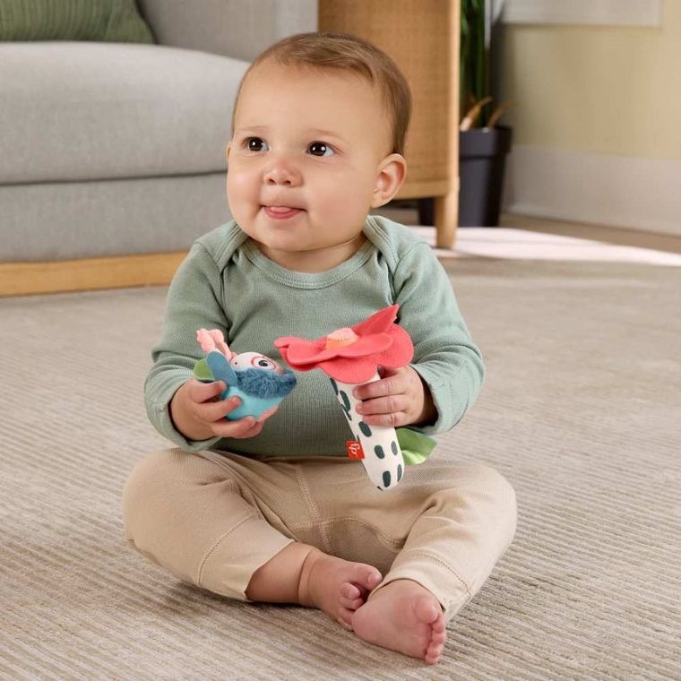 Fisher-Price, Planet Friends, Pracowita pszczółka i kwiatek grzechotka, zabawka sensoryczna