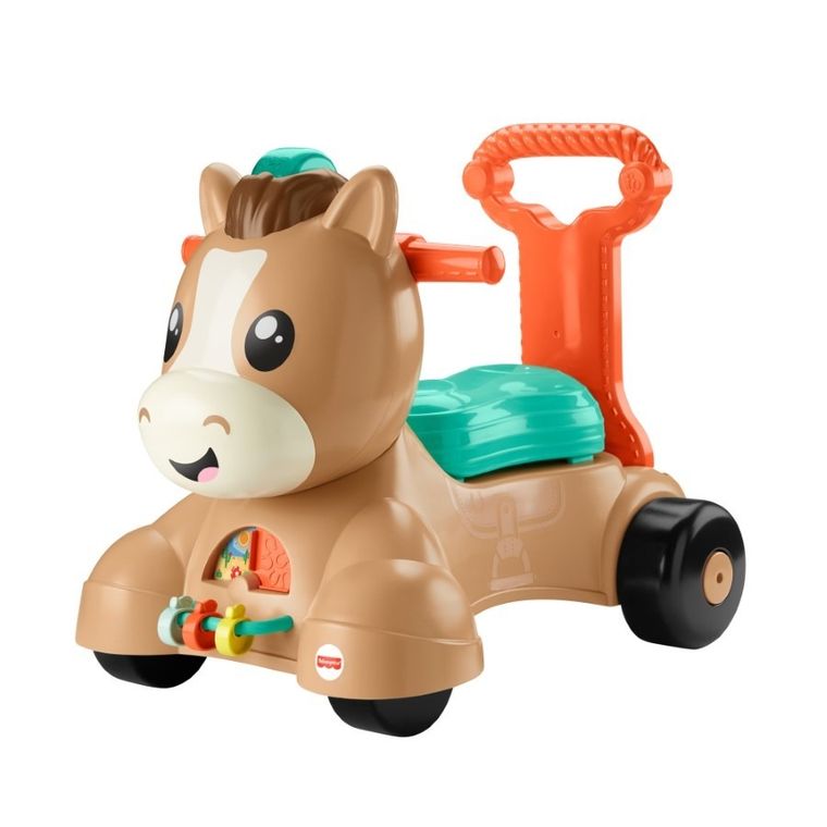 Fisher-Price, Spacerowy kucyk Pchacz-Jeździk, zabawka 3w1