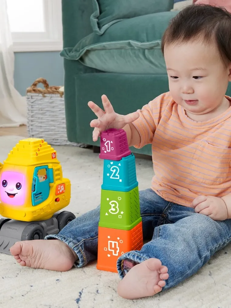 Fisher-Price, Wesoly dźwig "Układaj i licz", zabawka niemowlęca