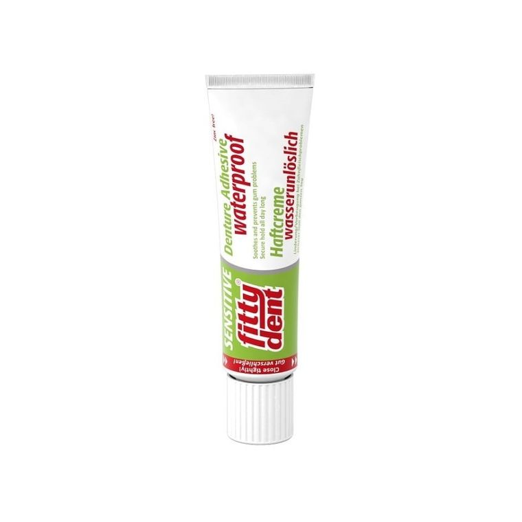 Fittydent, Sensitive, supermocny klej do protez zębowych, z żelem z aloesu oraz mirrą, 40 ml