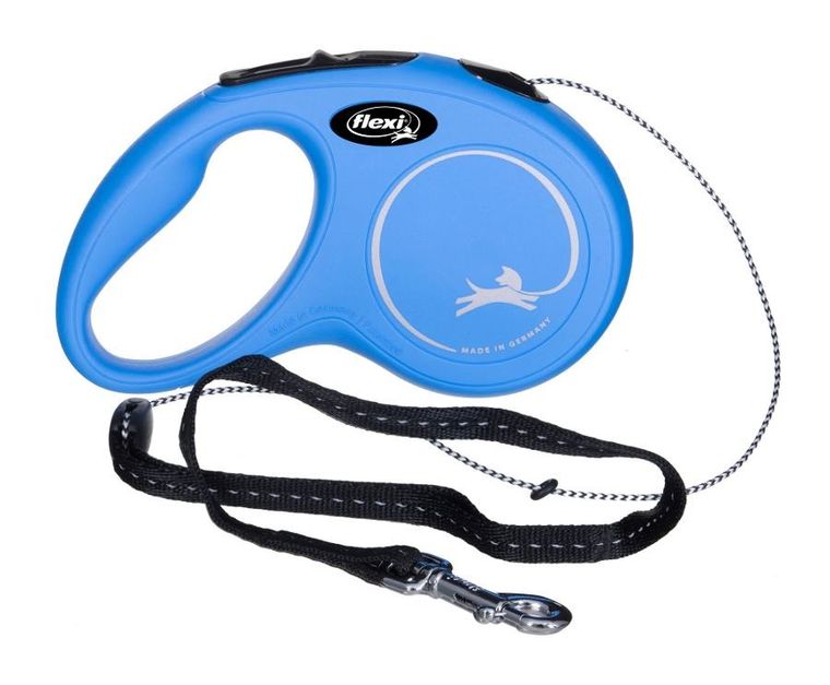Flexi, New Classic, smycz, linka, 5 m, do 12kg, niebieski