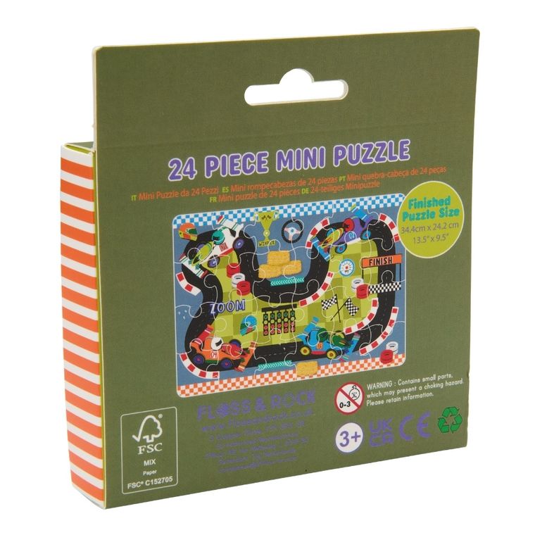 Floss & Rock, Auta, mini puzzle, 24 elementy
