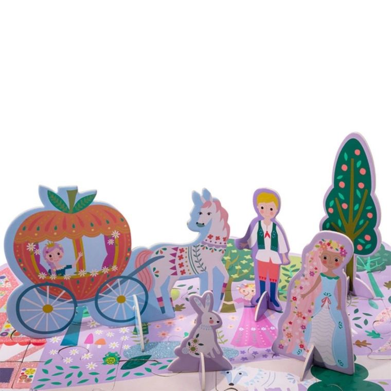 Floss & Rock, Bajkowy świat, puzzle, 60 elementów