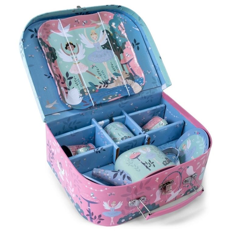 Floss & Rock, Baletnice, zestaw do herbaty w walizeczce, 9 elementów