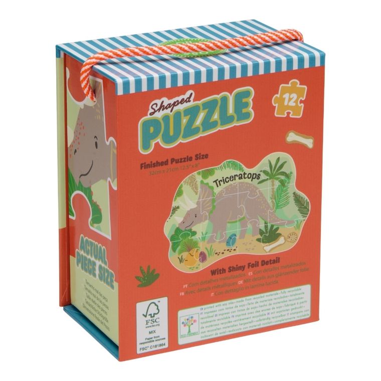 Floss & Rock, Dinozaury, puzzle, 12 elementów