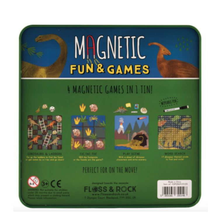 Floss & Rock, Dinozaury, zestaw magnetycznych gier i zabaw 4w1