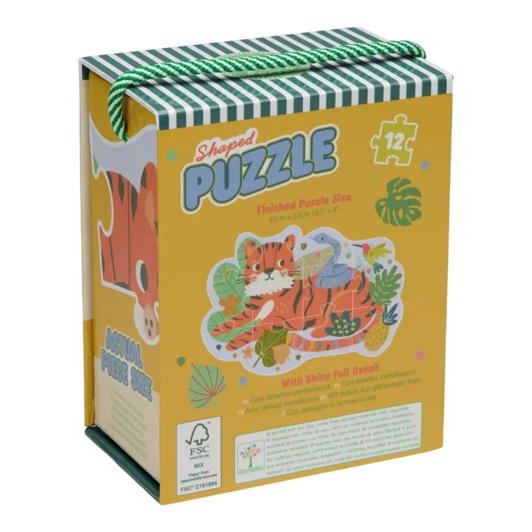 Floss & Rock, Dżungla, puzzle, 12 elementów