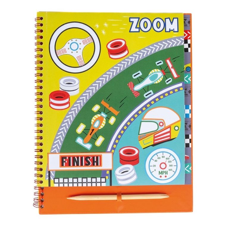 Floss & Rock, Samochody, książeczka z błyszczącymi foliami do ozdabiania