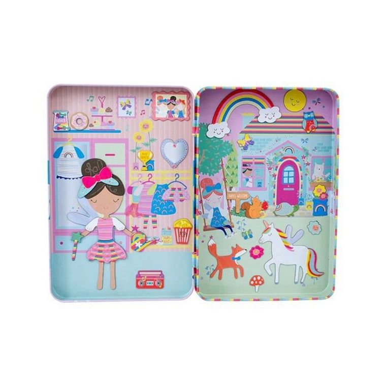 Floss & Rock, Tęczowe wróżki, magnetyczna układanka w pudełku