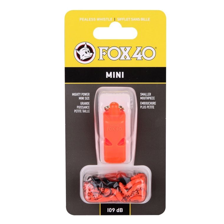 Fox 40, Mini Safety, gwizdek, głośność 109 dB, pomarańczowy