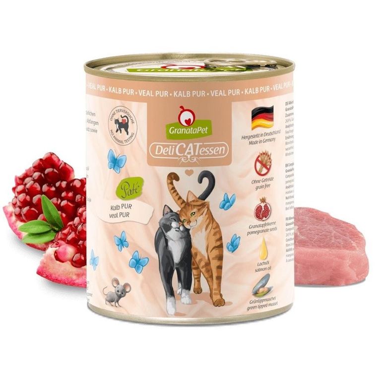 Fox4pets, GranataPet DeliCatessen PUR, karma mokra dla kota, cielęcina, 800g