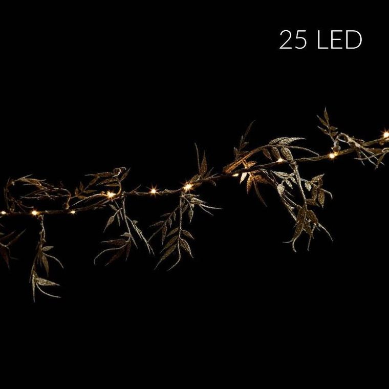 Fééric Lights and Christmas, girlanda świetlna, wewnętrzna z roślinnym motywem, 25 LED