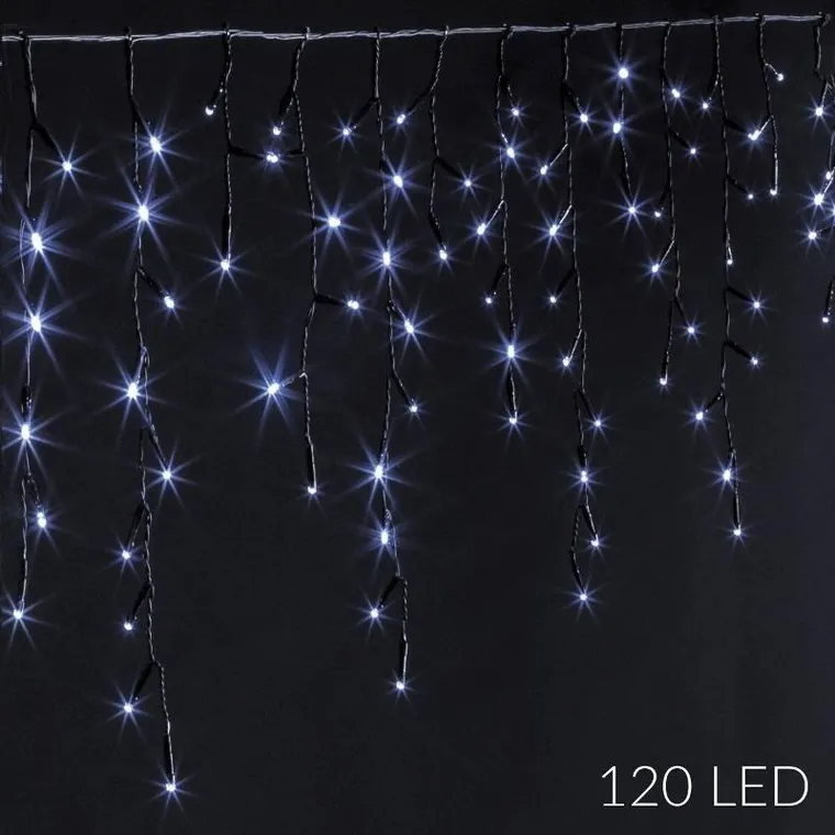 Fééric Lights and Christmas, kurtyna świetlna, sople lodu, 120 LED