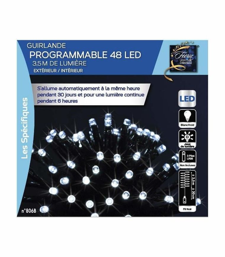 Fééric Lights and Christmas, lampki świąteczne, dekoracyjne, 48 led
