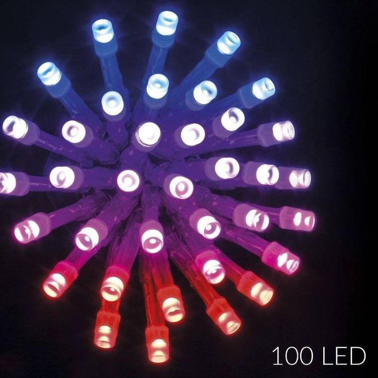 Fééric Lights and Christmas, lampki zewnętrzne wielokolorowe, 100 LED