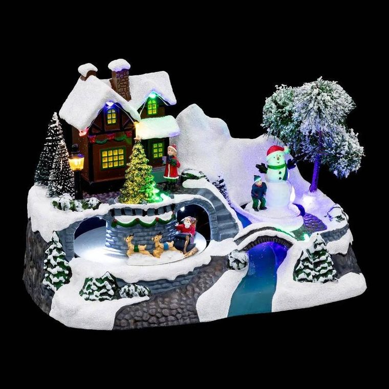 Fééric Lights and Christmas, miasteczko bożonarodzeniowe, scenka świąteczna z bałwanem