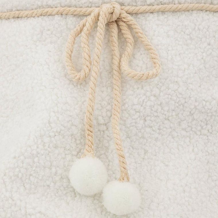 Fééric Lights And Christmas, spódniczka pod choinkę z białego pluszu, średnica 56 cm