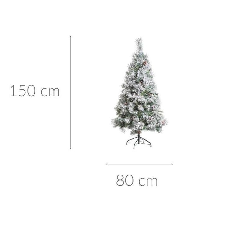 Fééric Lights and Christmas, sztuczna choinka z ośnieżonymi gałązkami, 150 cm