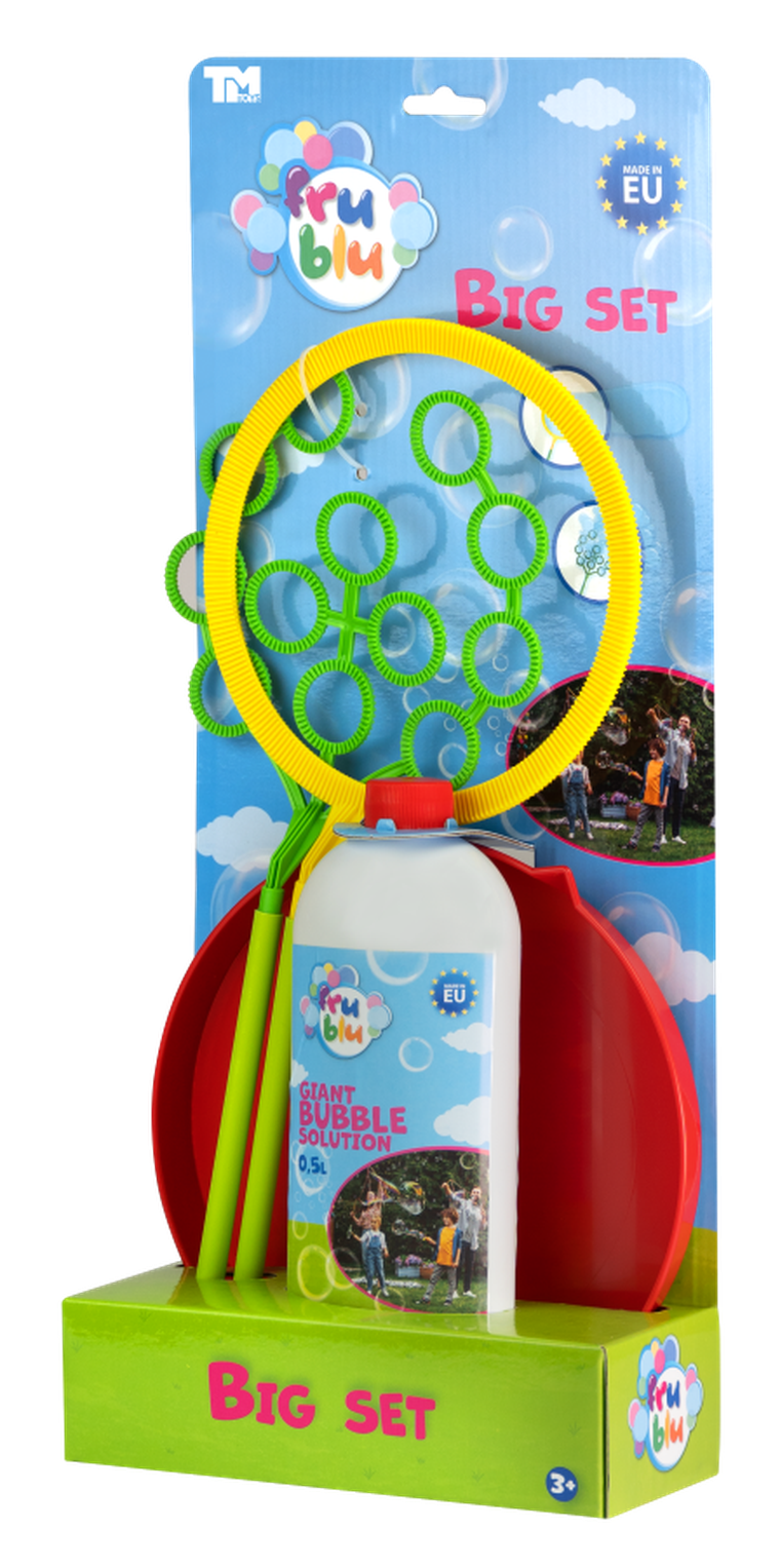 Fru Blu, Big Bubbles, zestaw do robienia baniek z płynem, 500 ml