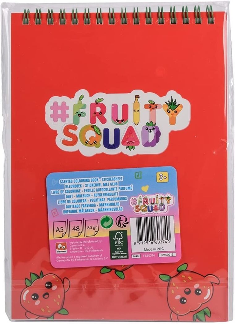 Fruity Squad, pachnący notes + naklejki
