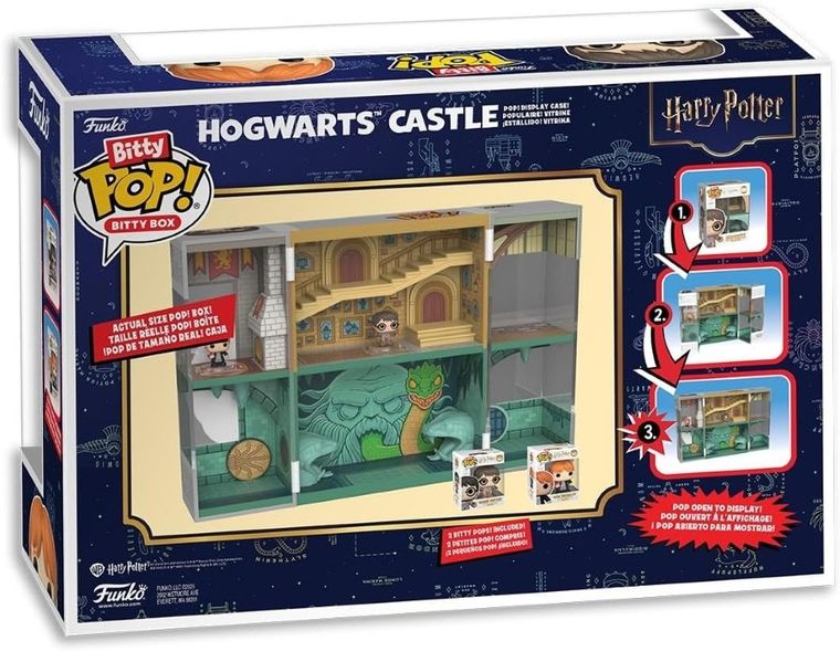 Funko Bitty Pop! Bitty Box, Harry Potter, Zamek Hogwartu z mini figurkami kolekcjonerskimi, 2 szt.
