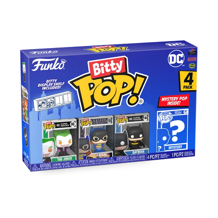 Funko Bitty Pop! DC, mini figurki kolekcjonerskie, 4 szt.