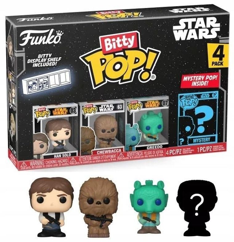 Funko Bitty Pop! Star Wars: Han Solo, mini figurki kolekcjonerskie, 4 szt.