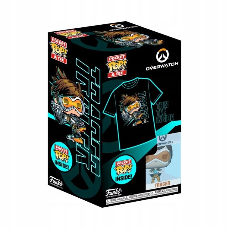 Funko Pop! Games: Overwatch, Tracer, figurka kolekcjonerska + koszulka, rozmiar L