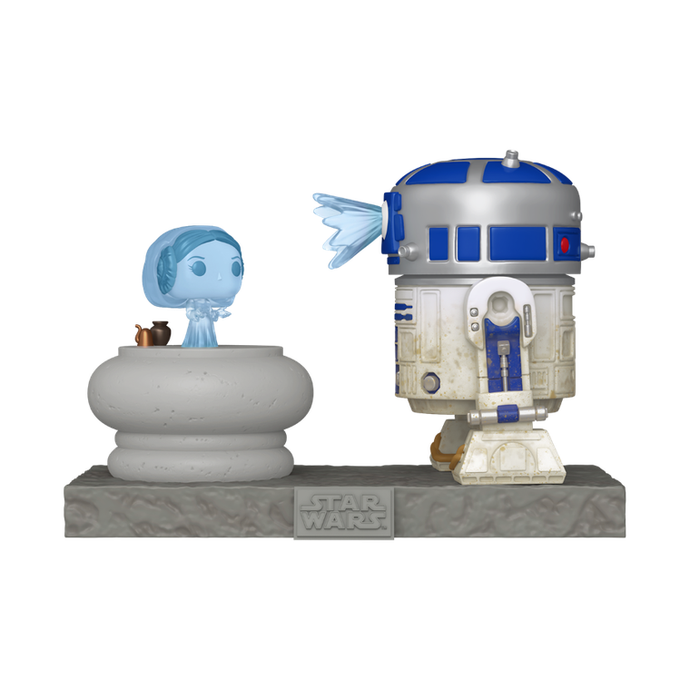Funko Pop! Star Wars Deluxe: R2-D2 z hologramem Lei, figurka kolekcjonerska