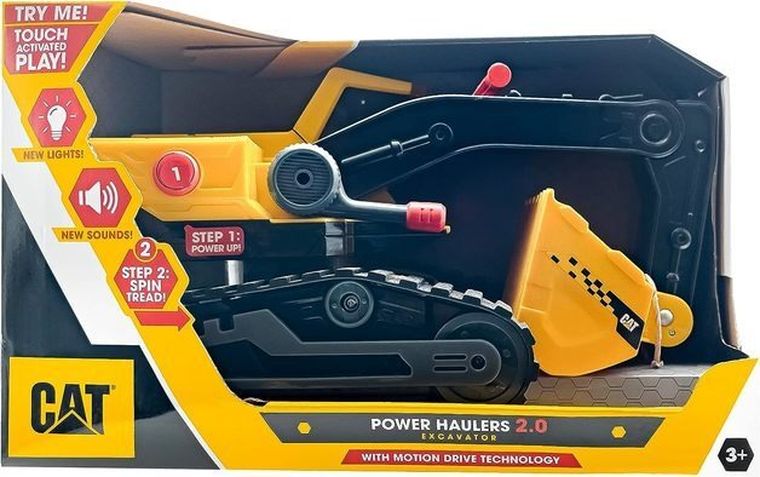 Funrise Toys, CAT, koparka na gąsienicach, interaktywny pojazd budowlany