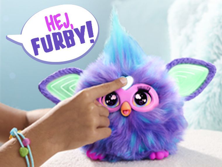 Furby, fioletowy, pluszowa zabawka elektroniczna