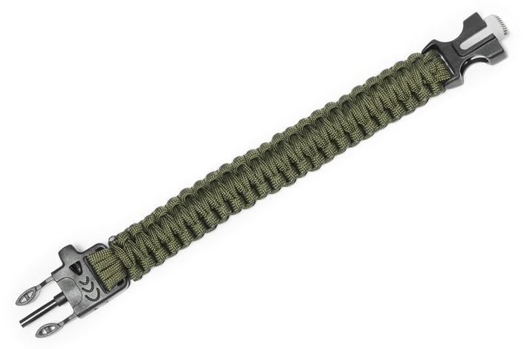 Gadget Master, bransoletka paracord 3w1, army green