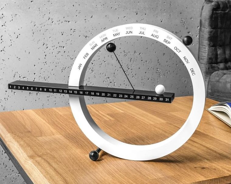 Gadget Master, kalendarz magnetyczny, wieczny, biały