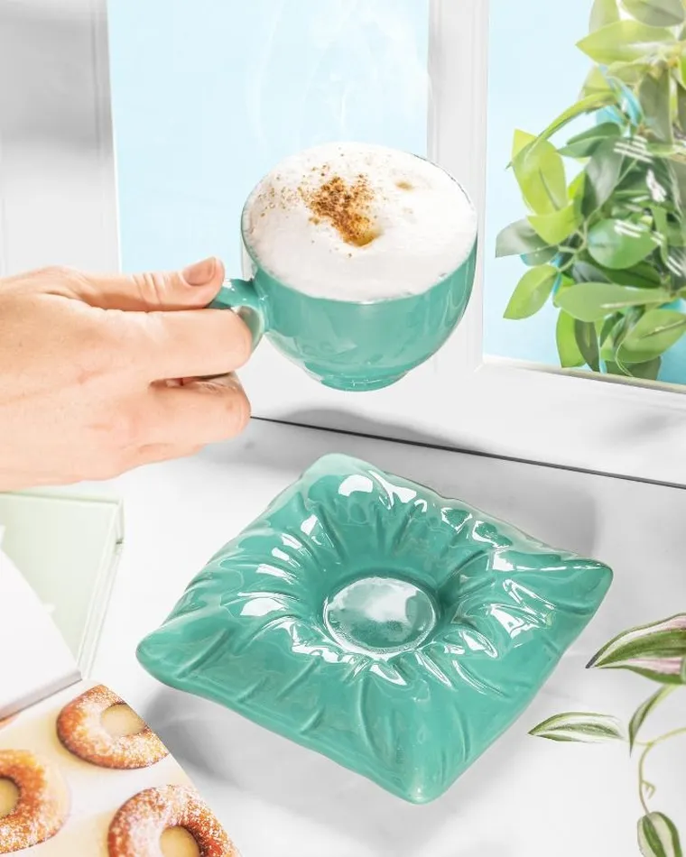 Gadget Master, królewska filiżanka, turkusowa