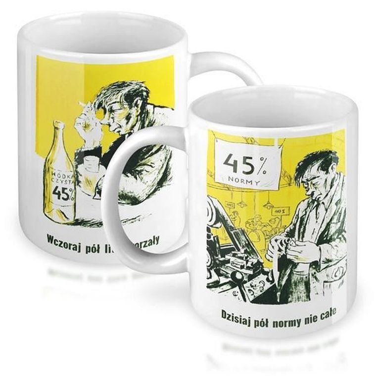 Gadget Master, kubek PRL, Wczoraj pół litra gorzały