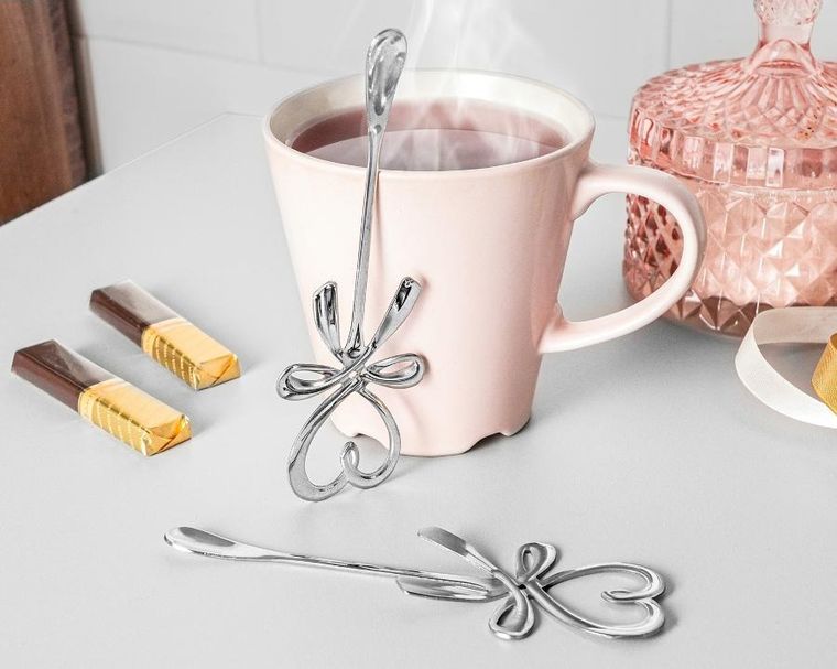 Gadget Master, mieszadełka/mini łyżeczki, miłosne kokardki, 2 szt.