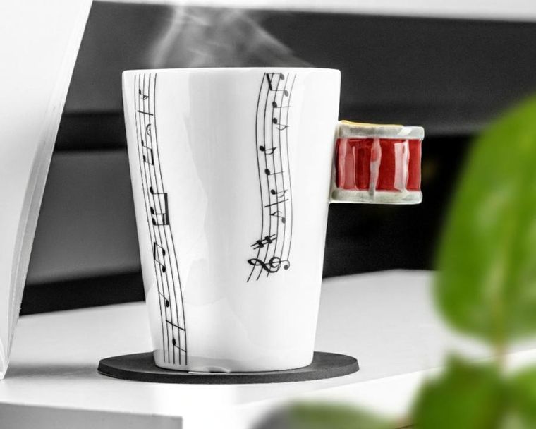 Gadget Master, Muzyka Duo, kubek perkusja, pomarańczowa, z podkładką