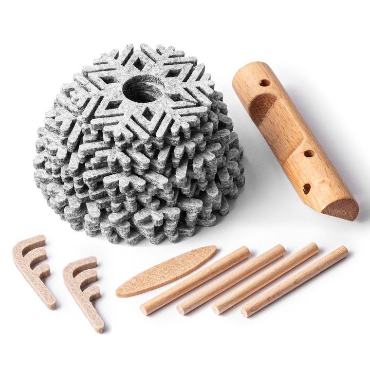 Gadget Master, podkładki filcowe, Łoś, szare, 12 szt.