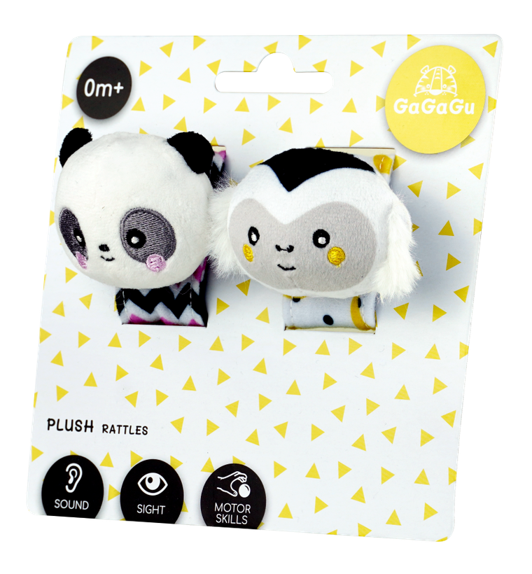 Gagagu, grzechotki, panda, małpka