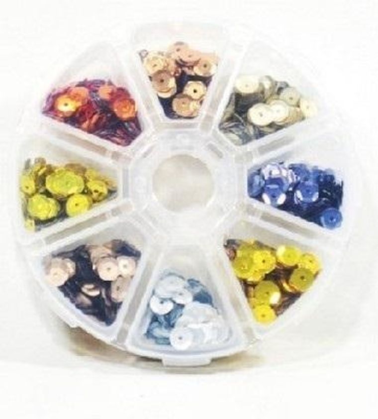 Galeria Hobby, cekiny, 8 kolorów, 6 mm, 40g