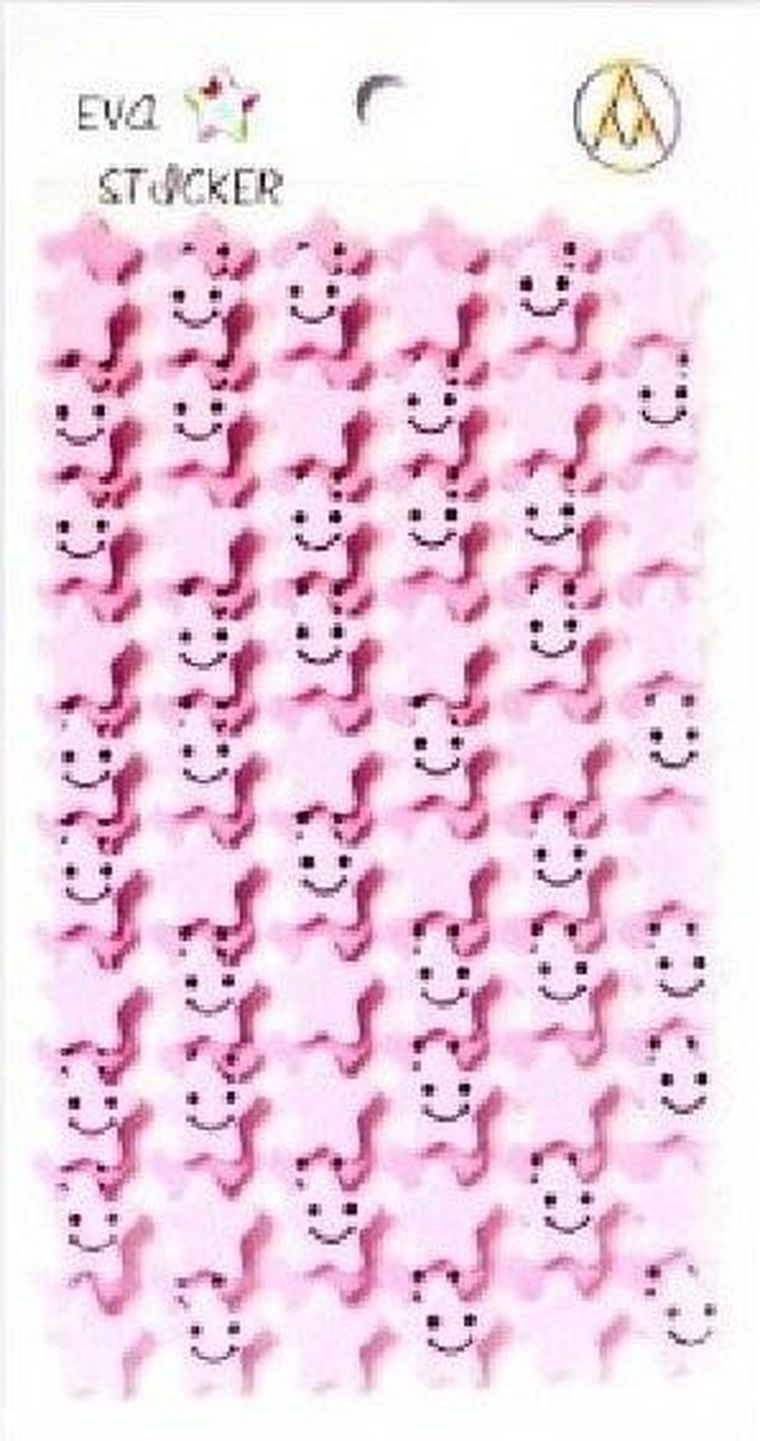 Galeria Hobby, stiker piankowy, gwiazdka, jasny róż