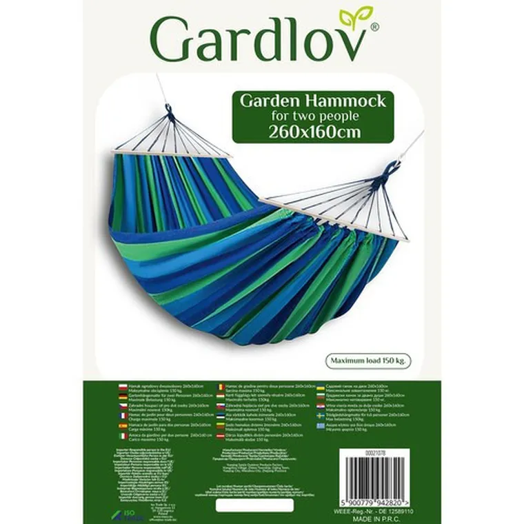 Gardlov, hamak ogrodowy dwuosobowy 260-160 cm