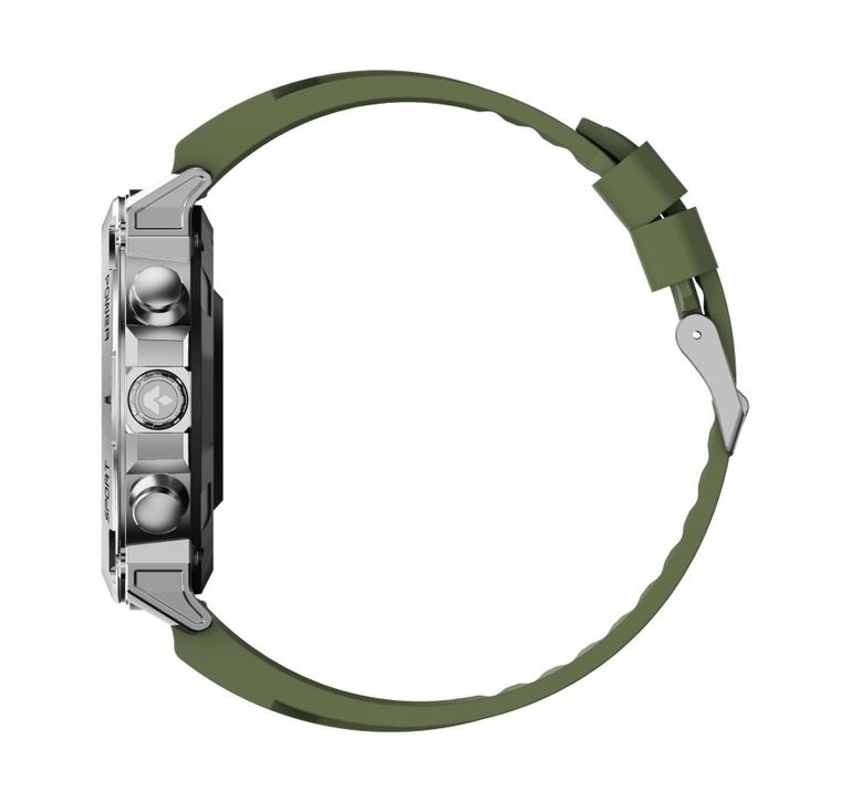 Garett, Atom, smartwatch, srebrny stalowy