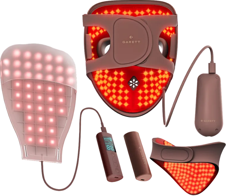 Garett Beauty, Skin Ritual, zestaw: maska LED do twarzy i szyi + maska LED do rąk, brąz
