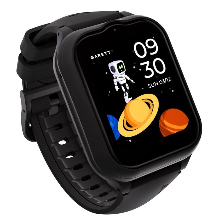 Garett Kids, eSIM, smartwatch, 4G, czarny
